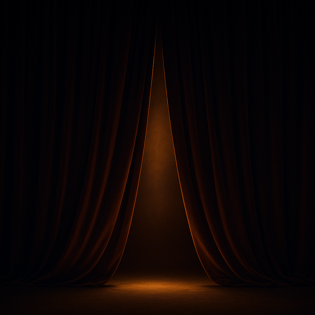 rideau final symbolisant la mise en scène d’un projet digital