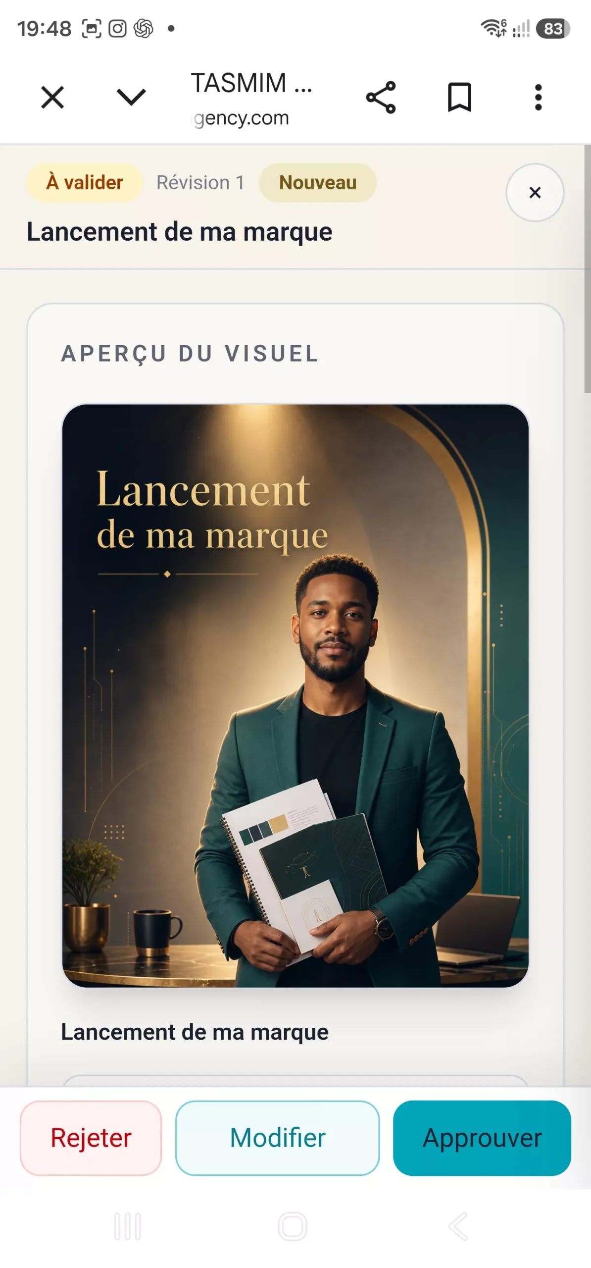 Préparation publication Content Agent