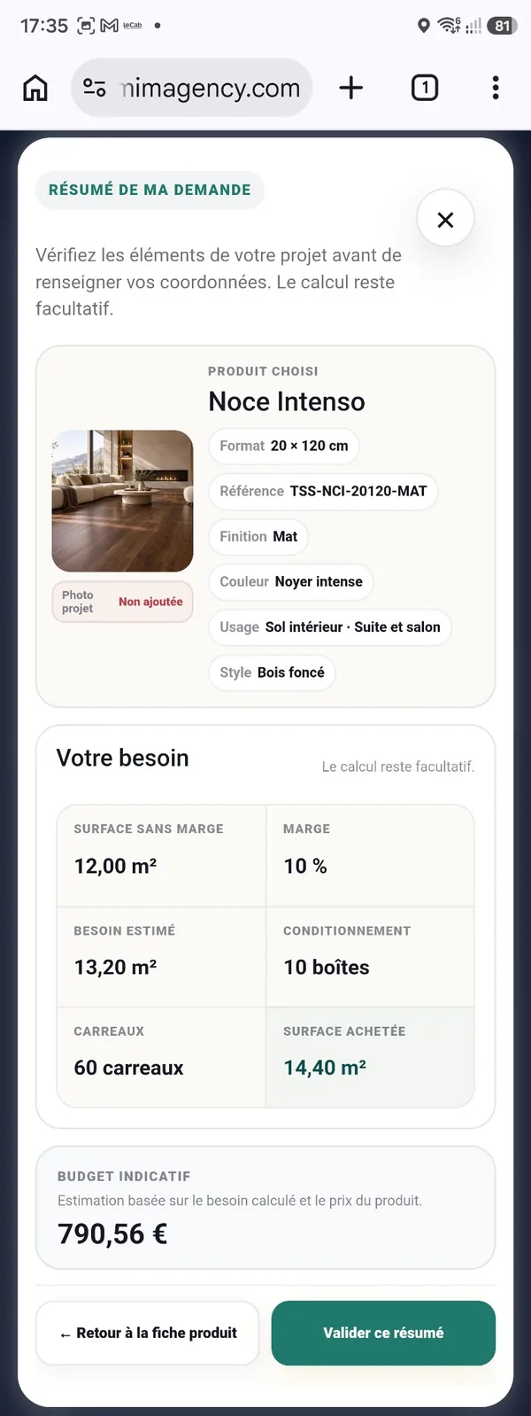 Résumé du projet Smart Showroom